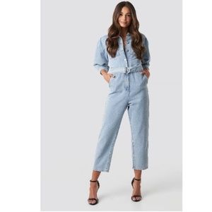 NA-KD Puff Sleeve Jumpsuit